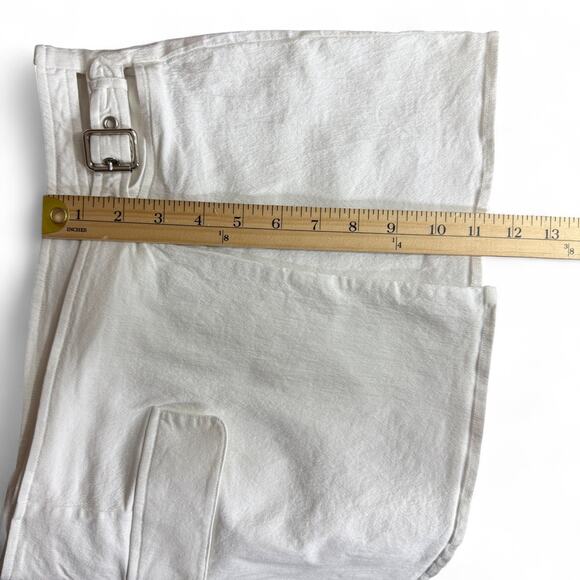 White Fox Wrap Mini Skirt Small Asymmetrical Buckle Y2K Streetwear Bratz Party - Picture 10 of 10